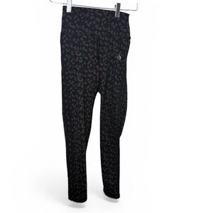 Ryderwear Black Leopard Print Scrunch Butt Leggings Size S High Waisted Gym